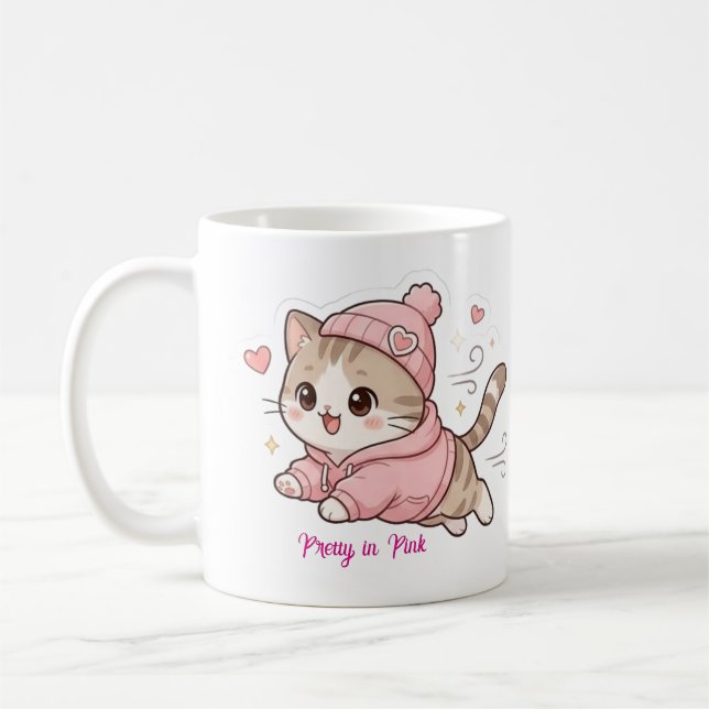 Pretty in Pink Coffee Mug (Left)