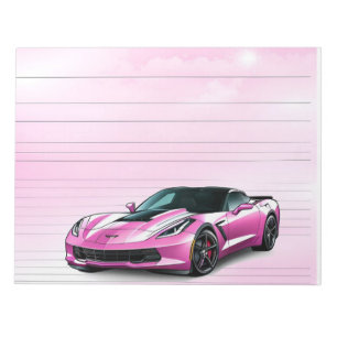 Pretty In Pink Corvette Notepad