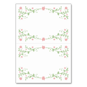 Pretty in Pink Foldable Table Place Cards