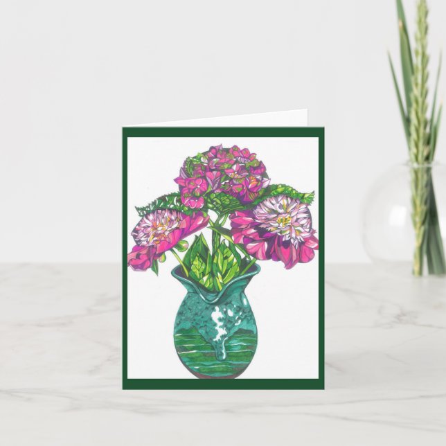 Pretty in Pink Folded Note Card (Front)