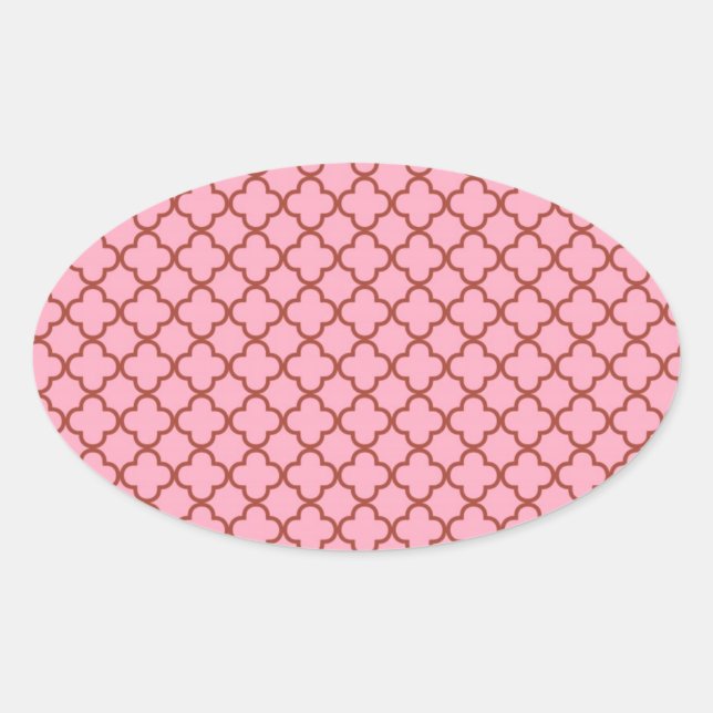 Pretty in pink gifts girls oval sticker (Front)