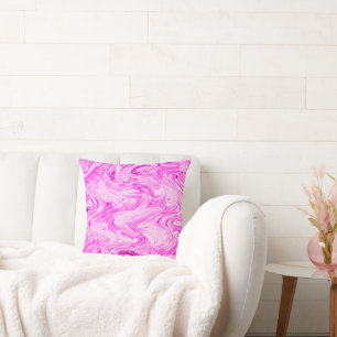Pretty In Pink Hot Pink Blush Pink Throw Pillow
