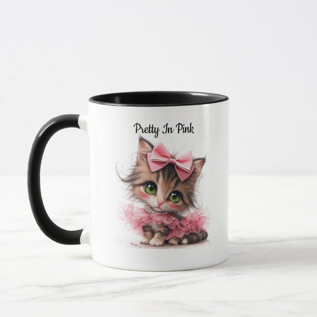 Pretty In Pink. – Kitten Mug (Left)