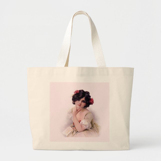 Pretty In Pink Large Tote Bag (Front)