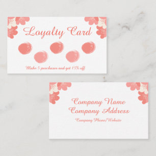 Pretty in Pink Loyalty Card