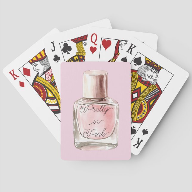 Pretty in Pink Nail Polish Playing Cards (Back)