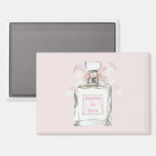 Pretty in Pink Perfume Bottle Bow   Magnet
