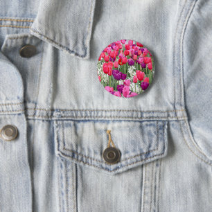 Pretty in Pink Petals 2 Inch Round Button