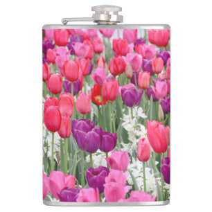 Pretty in Pink Petals Hip Flask