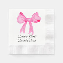 Pretty in Pink Pink Bow Bridal Shower Invitation