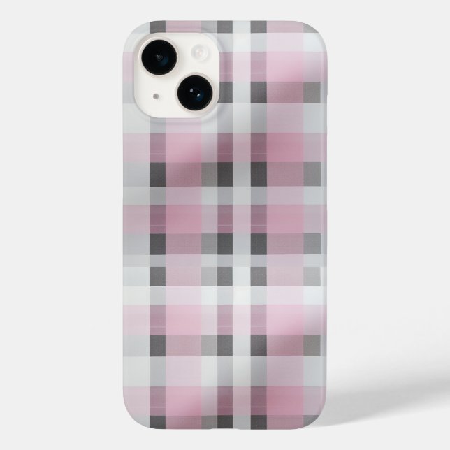 Pretty in Pink Plaid Pattern – Trendy Tartan  Case-Mate iPhone Case (Back)
