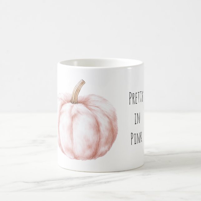 Pretty in Pink Soft Fur Pumpkin Coffee Mug (Center)