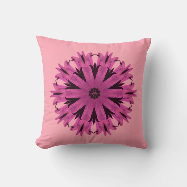 Pretty in Pink Throw Pillow (Front)