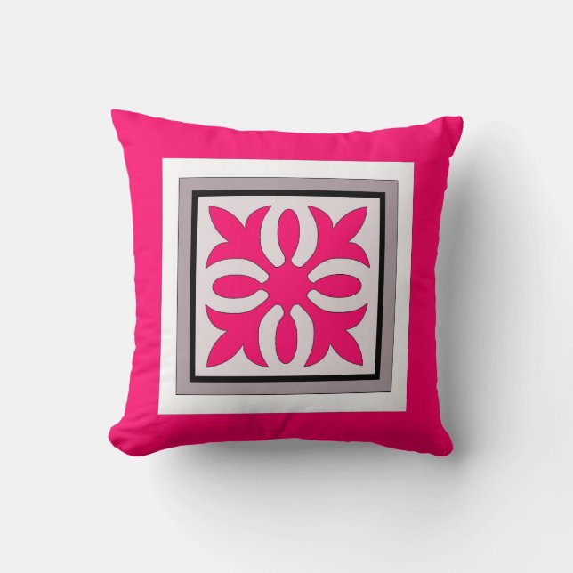 Pretty In Pink Throw Pillow (Front)