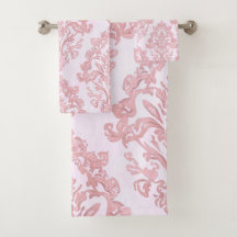 Pretty in Pink Victorian Damask Watercolor Pattern