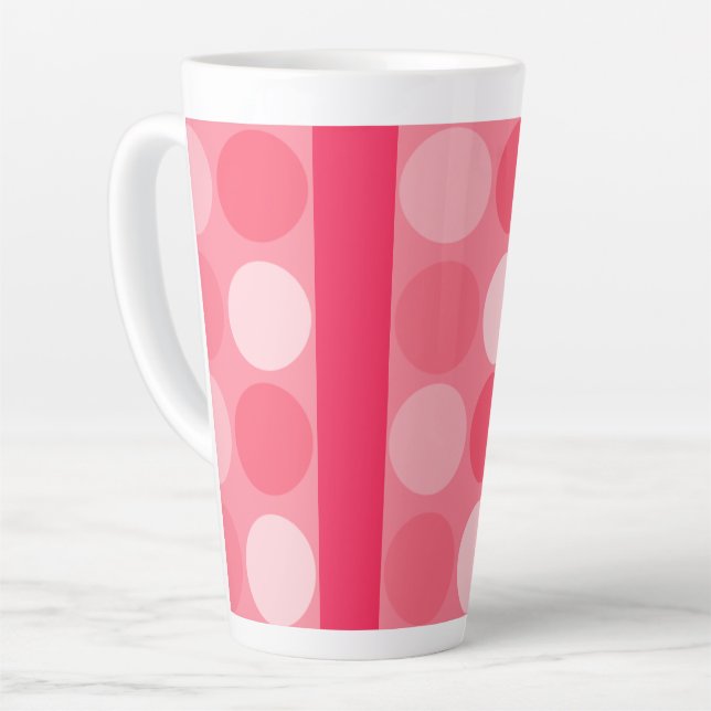 Pretty In Polka Dots Collection Latte Mug (Left Angle)