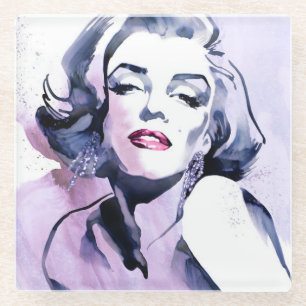 Pretty in Purple Glass Coaster