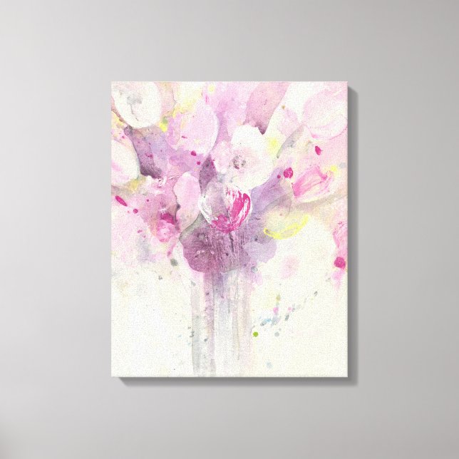 Pretty in Spring | Soft Pink Bouquet Canvas Print (Front)