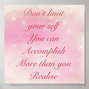 Pretty inspirational quote poster