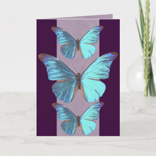 Pretty Iridescent Blue Butterfly Card
