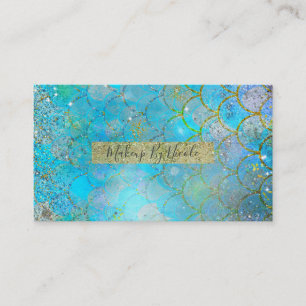 Pretty Iridescent Pearl Shimmer Mermaid Scales Business Card