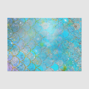 Pretty Iridescent Pearl Shimmer Mermaid Scales Tissue Paper