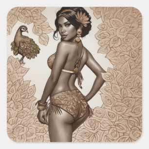 Pretty is as Pretty Does  Square Sticker