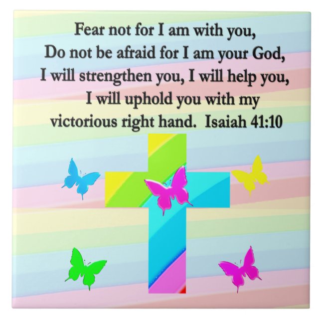 PRETTY ISAIAH 41:10 DESIGN TILE (Front)