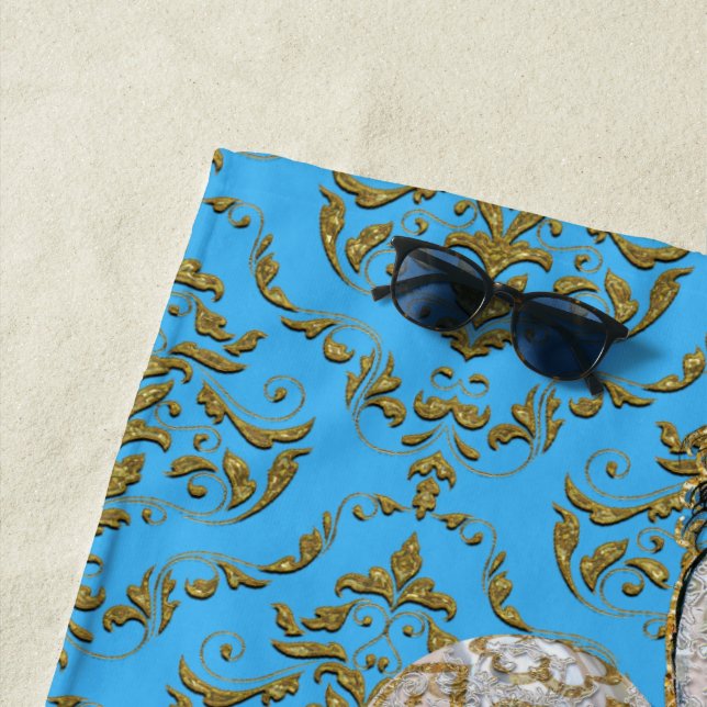 Pretty Island Bird Party Girl Beach Towel (In Situ)
