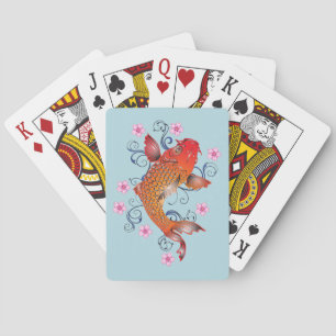 Pretty Japanese Koi Fish Playing Cards