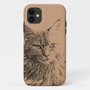 Pretty Kitten Artwork iPhone 11 Case