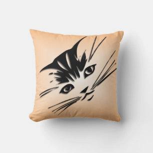 Pretty Kitty Cat Face Pillow