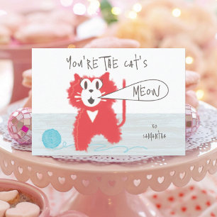 Pretty Kitty Classroom Valentine Cards