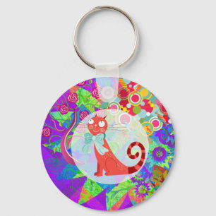 Pretty Kitty Crazy Cat Lady Gifts Vibrant Keychain