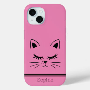 Pretty Kitty Custom iPhone 15 Case