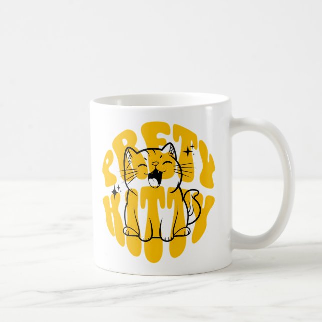 Pretty kitty cute cat coffee mug (Right)