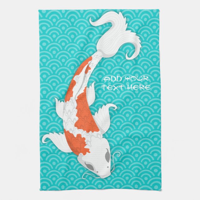 Pretty Koi Kitchen Towel (Vertical)