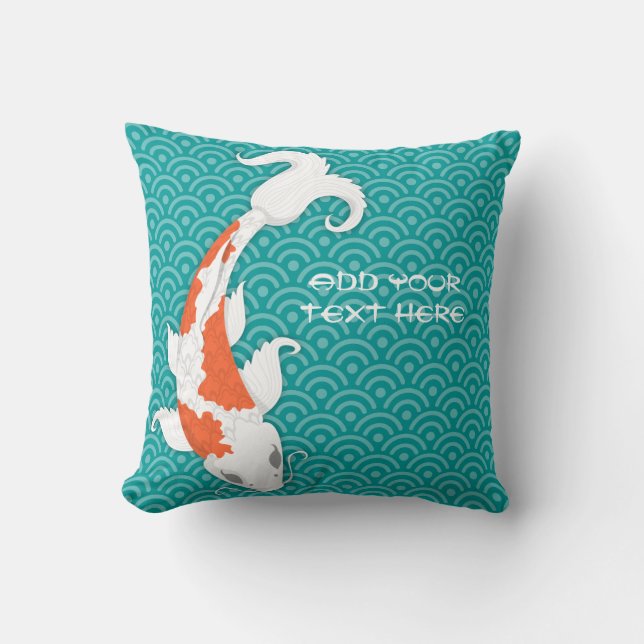 Pretty Koi Throw Pillow (Front)