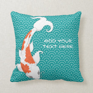 Pretty Koi Throw Pillow