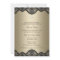 Pretty Lace Cross Gold Baptism Invite
