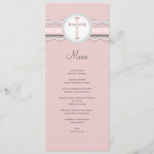 Pretty Lace w Cross Religious Celebration Menu