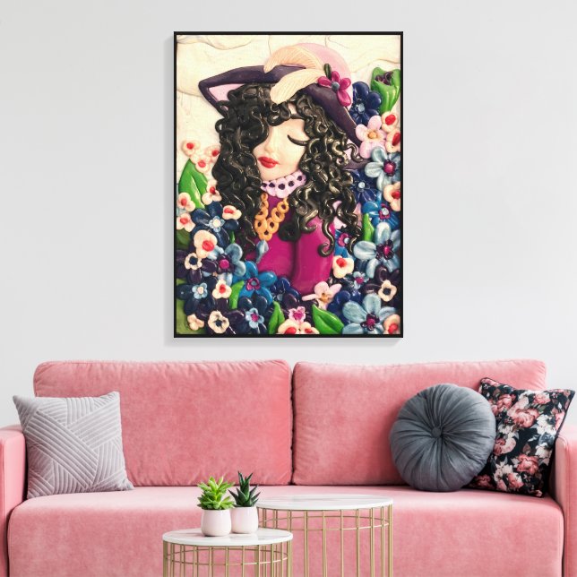 Pretty Lady Canvas Print (Insitu(LivingRoom))