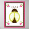 Pretty Ladybug and Flowers Nursery Art Poster