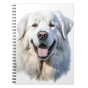 PRETTY LARGE WHITE GREAT PYRENEES DOG NOTEBOOK