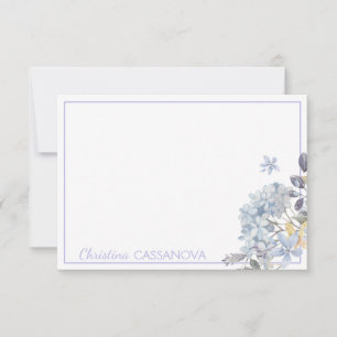 Pretty Lavender Floral Frame Personalized Card