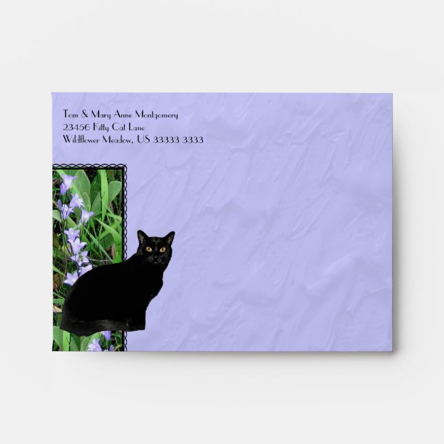 Pretty Lavender Wildflower A2 Stationary and Note Envelope (Front)