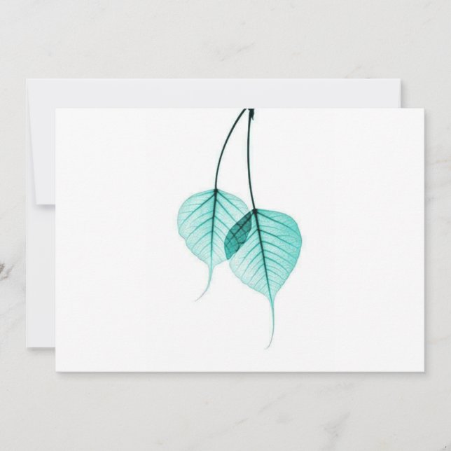  Pretty  Leaf  Invitation (Front)