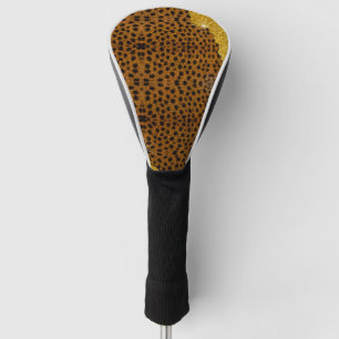 Pretty Leather Cheetah Animal Print With Glitter Golf Head Cover