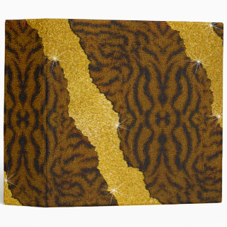 Pretty Leather Tiger Animal Print With Glitter Binder
