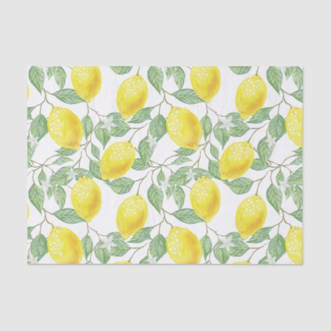 Pretty Lemon Pattern Tissue / Craft Paper (Front)